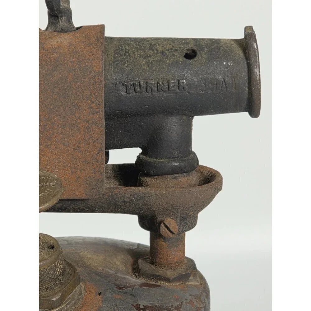 Vintage The Turner Brass Works Sycamore Ill Copper Blow Torch With Black Handle